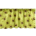 thumbnail image 1 of Ambesonne Floral Window Valance, Rustic Sunflowers Silhouette, 42" x 18", Pale Avocado Green Umber, 1 of 3