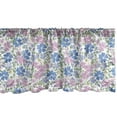 thumbnail image 1 of Ambesonne Floral Window Valance, Spring Season Inspired Vintage Floral Pattern with Blue and Purple Shades Petals, Curtain Valance for Kitchen Bedroom Decor with Rod Pocket, 54" X 12", Multicolor, 1 of 2