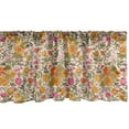 thumbnail image 1 of Ambesonne Floral Window Valance, Spring Theme Flowers Birds, 54" X 18", Apricot Multicolor, 1 of 3