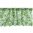 thumbnail image 1 of Ambesonne Floral Window Valance, Summer Theme Pinnate Leaves, 54" X 12", Lime Green and White, 1 of 3