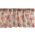 thumbnail image 1 of Ambesonne Floral Window Valance, Summer Time Flowers Leaves, 42" x 12", Eggshell Dark Coral, 1 of 3