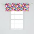 thumbnail image 1 of Ambesonne Floral Window Valance, Top View of Colorful Vibrant Summer Flowers Blossoms from the English Garden Art, Curtain Valance for Kitchen Bedroom Decor with Rod Pocket, 54" X 18", Multicolor, 1 of 2