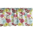thumbnail image 1 of Ambesonne Floral Window Valance, Tropical Summer Flowers in Warm Summer Tones Repetitive Spring Time Layout, Curtain Valance for Kitchen Bedroom Decor with Rod Pocket, 54" X 18", Yellow Multicolor, 1 of 3