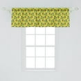 thumbnail image 1 of Ambesonne Floral Window Valance, Vibrant Abstract Flowers with Pomegranate Fruit Blooming, Curtain Valance for Kitchen Bedroom Decor with Rod Pocket, 54" X 18", Yellow Green Multicolor, 1 of 2