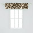 thumbnail image 1 of Ambesonne Floral Window Valance, Vintage Flower Silhouettes Pattern in Earth Tones, Curtain Valance for Kitchen Bedroom Decor with Rod Pocket, 54" X 12", Pale Mustard Taupe, 1 of 2
