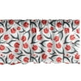 thumbnail image 1 of Ambesonne Floral Window Valance, Vintage Inspired Tulips Art, 54" X 18", Red Green, 1 of 3