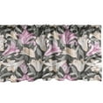 thumbnail image 1 of Ambesonne Floral Window Valance, Vintage Lily Flowers Bloom, 42" x 12", Grey Pink and Peach, 1 of 2