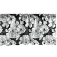 thumbnail image 1 of Ambesonne Floral Window Valance, Vintage Style Cherry Flowers, 54" X 18", Charcoal Grey and White, 1 of 3