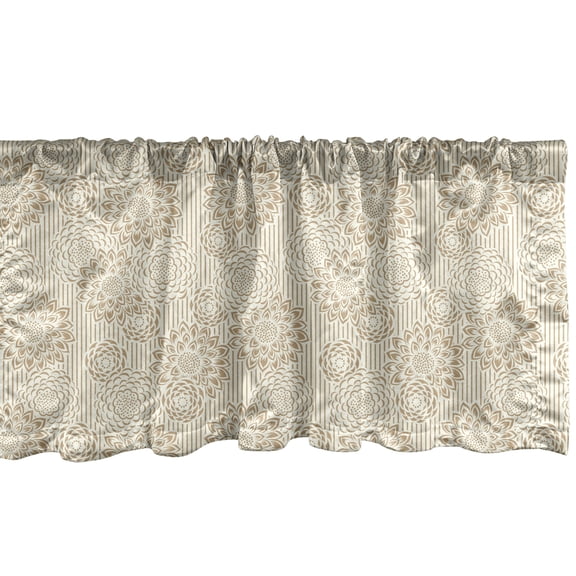 Ambesonne Floral Window Valance, Warm Colored Paisley, 42" x 12", Cream Tan