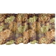 thumbnail image 1 of Ambesonne Floral Window Valance, Warm Tone Nostalgia Flowers, 42" x 12", Mustard Apricot Redwood, 1 of 2
