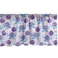 thumbnail image 1 of Ambesonne Floral Window Valance, Watercolor Romance Themed Pattern Abstract Roses on Stripes, Curtain Valance for Kitchen Bedroom Decor with Rod Pocket, 54" X 18", Baby Pink Sky Blue, 1 of 2