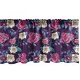 thumbnail image 1 of Ambesonne Floral Window Valance, Wild Pointed Petal Flowers, 42" x 12", Plum and Multicolor, 1 of 3