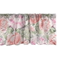 thumbnail image 1 of Ambesonne Floral Window Valance with Rod Pocket, Peonies Oil Painting Plot, 54" x 12", Coral Pistachio Green, 1 of 2