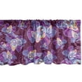 thumbnail image 1 of Ambesonne Floral Window Valance with Rod Pocket, Psychedelic Floating Flowers, 54" x 12", Plum Soft Blue Lavender, 1 of 1
