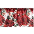 thumbnail image 1 of Ambesonne Floral Window Valance with Rod Pocket, Red Roses Romantic Pattern, 54" X 18", Dark Coral and Fern Green, 1 of 1