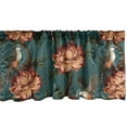thumbnail image 1 of Ambesonne Floral Window Valance with Rod Pocket, Roses Birds Peonies Vintage, 54" x 12", Paprika and Olive Green, 1 of 2