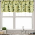 thumbnail image 1 of Ambesonne Floral Yellow Valance Pack of 2, Exotic Tiny Flora Art, 54"X12", Avocado Green, 1 of 5