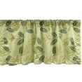 thumbnail image 1 of Ambesonne Floral Yellow Window Valance, Exotic Tiny Flora Art, 42" x 18", Avocado Green, 1 of 3