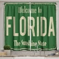 thumbnail image 1 of Ambesonne Florida Kitchen Curtains, Old Rusty Road Sign, 55"x45", Fern Green and Beige, 1 of 1