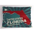 thumbnail image 1 of Ambesonne Florida Pillow Sham, Retro Old City Map USA, 26" X 20", Multicolor, 1 of 2