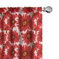thumbnail image 1 of Ambesonne Flower Window Curtains, Seasonal Romantic Spring, Each 28" W x 84" L, Pale Pink Vermilion, 1 of 5