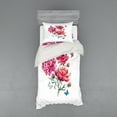 thumbnail image 1 of Ambesonne Flower Bedding Set 3 Pcs, Carnation Bouquet Nature, Twin XL, Multicolor, 1 of 3