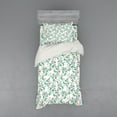 thumbnail image 1 of Ambesonne Flower Bedding Set 3 Pcs, Japanese Spring Blossoms, Twin XL, Pink Green, 1 of 2