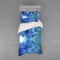 thumbnail image 1 of Ambesonne Flower Bedding Set 3 Pcs, Natural Orchids, Twin, Blue, 1 of 2