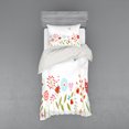 thumbnail image 1 of Ambesonne Flower Bedding Set 3 Pcs, Romantic Hearts Design, Twin, Multicolor, 1 of 2