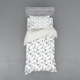 thumbnail image 1 of Ambesonne Flower Bedding Set 3 Pcs, Royal Mallows in Spring, Twin, White and Green, 1 of 3