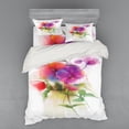thumbnail image 1 of Ambesonne Flower Bedding Set 4 Pcs, Blooming Orchid Pastel, Queen, Multicolor, 1 of 2
