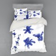 thumbnail image 1 of Ambesonne Flower Bedding Set 4 Pcs, Oriental Art, Queen, Dark Violet, 1 of 3