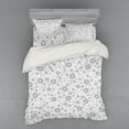 thumbnail image 1 of Ambesonne Flower Bedding Set 4 Pcs, Rotary Round Rings Dots, Queen, White, 1 of 3