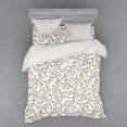 thumbnail image 1 of Ambesonne Flower Bedding Set 4 Pcs, Wild Berries Botanical, Queen, Purple Green White, 1 of 3