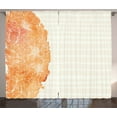 thumbnail image 1 of Ambesonne Flower Curtains 2 Panel Set, Island Floral Side Frame, 108" x 108", Vermilion, 1 of 3