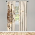 thumbnail image 1 of Ambesonne Flower Curtains, Abstract Futuristic Petals, Pair of 28"x63", Champagne, 1 of 2