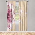 thumbnail image 1 of Ambesonne Flower Curtains, Abstract Futuristic Petals, Pair of 28"x63", Pale Fuchsia, 1 of 2