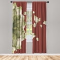 thumbnail image 1 of Ambesonne Flower Curtains, Abstract Futuristic Petals, Pair of 28"x63", Pale Maroon, 1 of 2