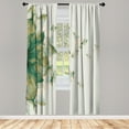 thumbnail image 1 of Ambesonne Flower Curtains, Abstract Futuristic Petals, Pair of 28"x84", Forest Green, 1 of 2