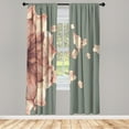 thumbnail image 1 of Ambesonne Flower Curtains, Abstract Futuristic Petals, Pair of 28"x95", Laurel Green, 1 of 2