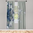 thumbnail image 1 of Ambesonne Flower Curtains, Abstract Futuristic Petals, Pair of 28"x95", Petrol Blue, 1 of 2