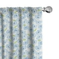 thumbnail image 1 of Ambesonne Flower Curtains, Botanical Spring Vibe, Pair of 28"x84", Pale Green and Pale Blue, 1 of 5