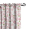 thumbnail image 1 of Ambesonne Flower Curtains, Bridal Roses Field Art, Pair of 28"x63", Pale Pink Pale Green, 1 of 5