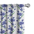 thumbnail image 1 of Ambesonne Flower Curtains, Cornflower Shabby Art, Pair of 28"x63", Violet Blue Forest Green, 1 of 5