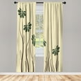 thumbnail image 1 of Ambesonne Flower Curtains, Floral Petals Geometric Art, Pair of 28"x95", Evergreen, 1 of 2