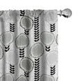 thumbnail image 1 of Ambesonne Flower Curtains, Greyscale Spring Bloom, Pair of 28"x84", Grey Pale Grey Black, 1 of 5