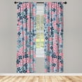 thumbnail image 1 of Ambesonne Flower Curtains, Lilac Blossoms in Spring Art, Pair of 28"x84", Coral, 1 of 2