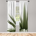 thumbnail image 1 of Ambesonne Flower Curtains, Ombre Leaves Watercolor Art, Pair of 28"x63", Army Green, 1 of 2