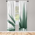 thumbnail image 1 of Ambesonne Flower Curtains, Ombre Leaves Watercolor Art, Pair of 28"x63", Teal Ivory, 1 of 2
