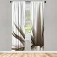 thumbnail image 1 of Ambesonne Flower Curtains, Ombre Leaves Watercolor Art, Pair of 28"x95", Dark Taupe, 1 of 2